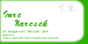 imre marcsek business card